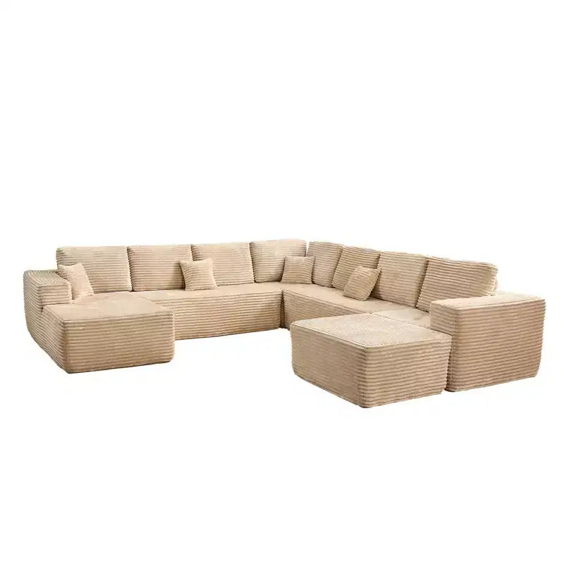 HOMLUX U-Shape Modular Sectional Sofa Couch, 27 Deep Seat Modern Minimalist Couches for Living Room, Style 4