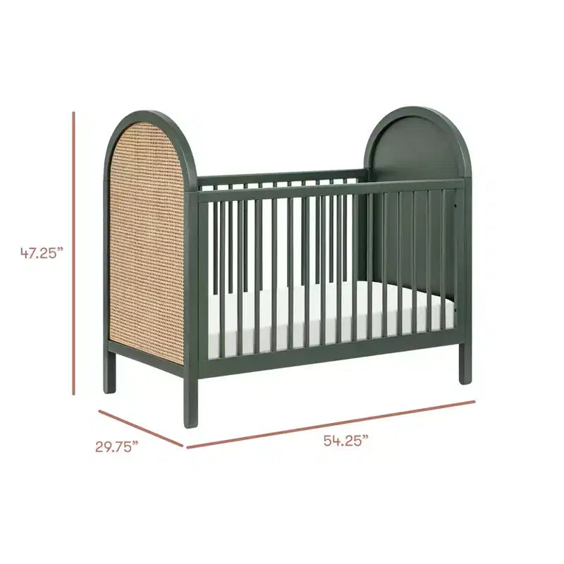 Babyletto Bondi Cane 3-in-1 Convertible Crib with Toddler Bed Conversion Kit