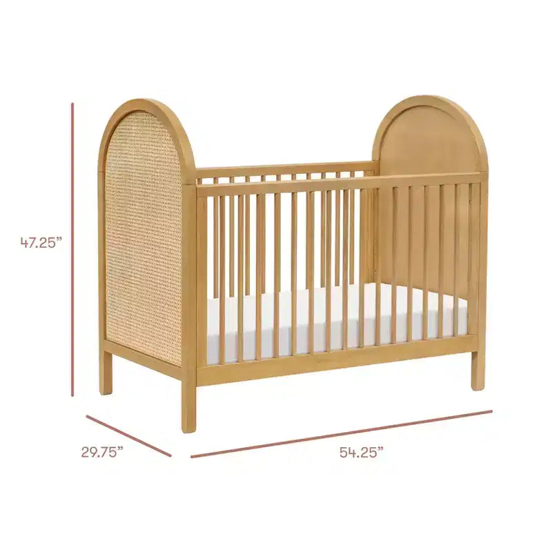 Babyletto Bondi Cane 3-in-1 Convertible Crib with Toddler Bed Conversion Kit