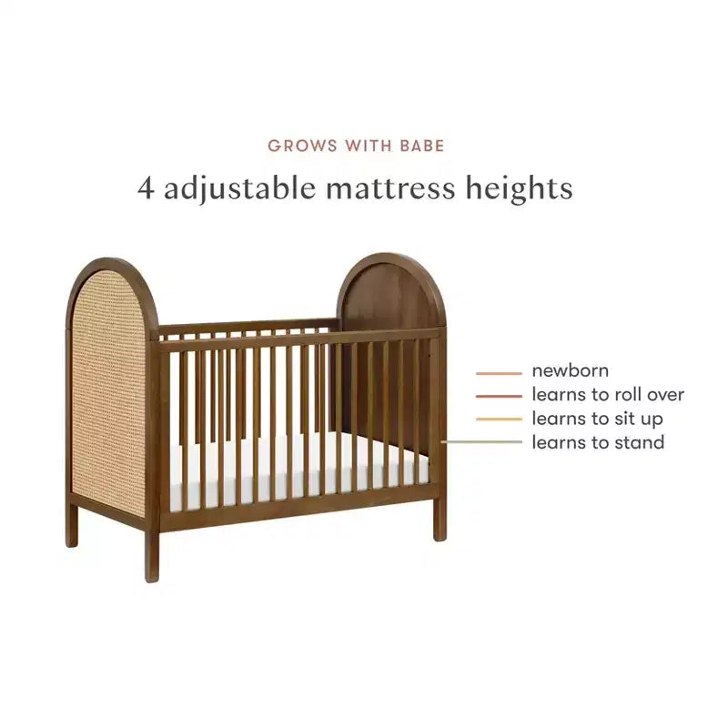Babyletto Bondi Cane 3-in-1 Convertible Crib with Toddler Bed Conversion Kit
