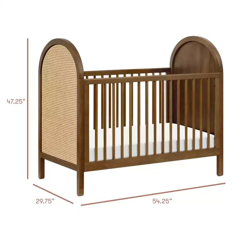 Babyletto Bondi Cane 3-in-1 Convertible Crib with Toddler Bed Conversion Kit