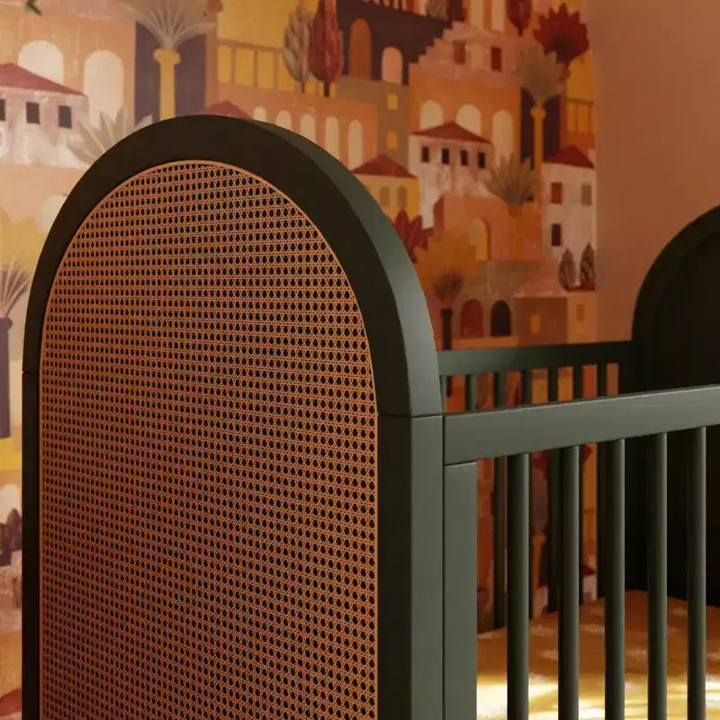 Babyletto Bondi Cane 3-in-1 Convertible Crib with Toddler Bed Conversion Kit