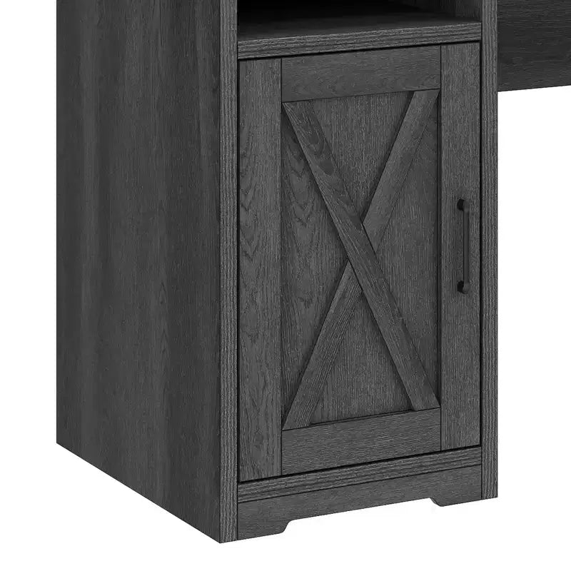 60 Inch L Shaped Desk Corner Computer Desk With File Drawer And Storage Cabinet For Home Office, Study Room