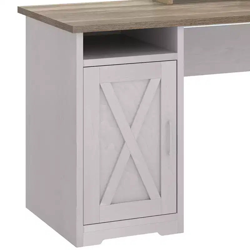 60 Inch L Shaped Desk Corner Computer Desk With File Drawer And Storage Cabinet For Home Office, Study Room