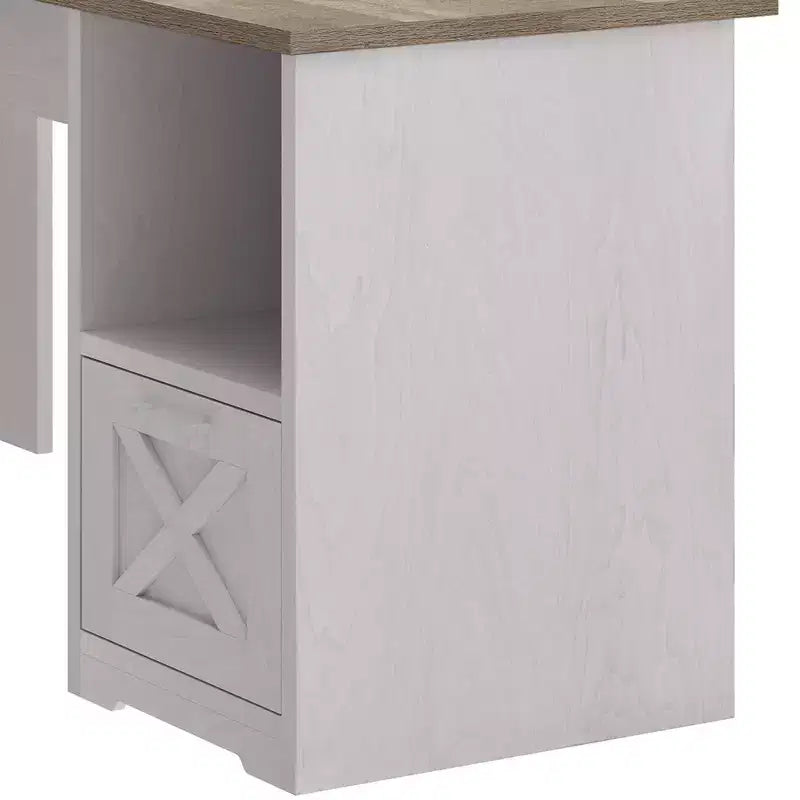 60 Inch L Shaped Desk Corner Computer Desk With File Drawer And Storage Cabinet For Home Office, Study Room