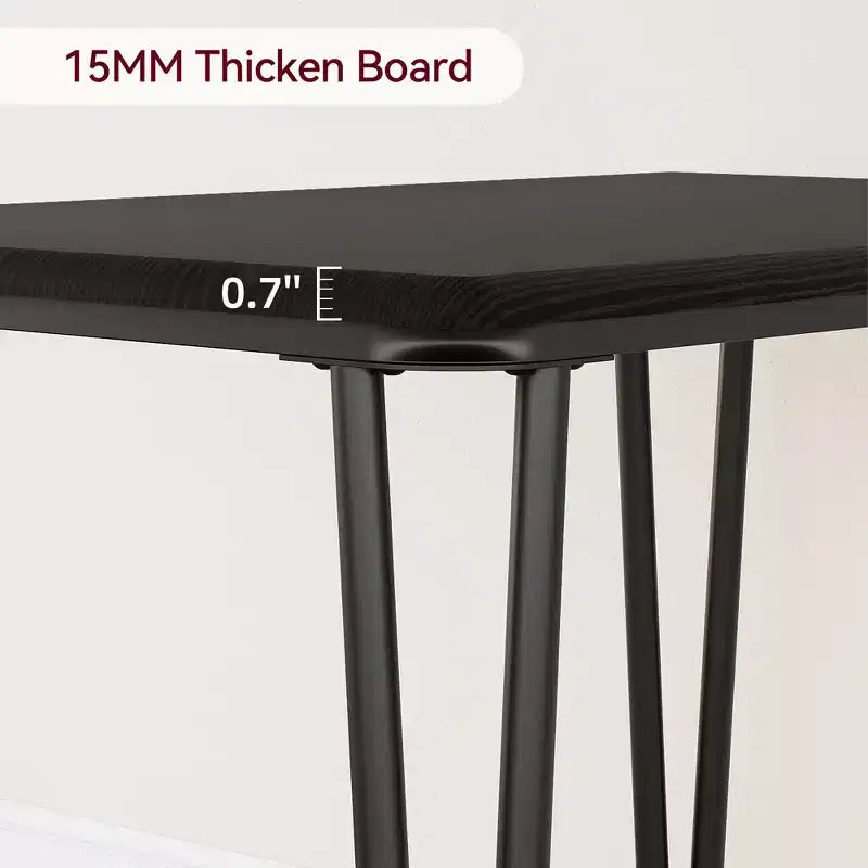 3 Piece Dining Table Set, Kitchen Dining Room Table Set for , Square Table, Metal Frame, MDF Board, Upholstered Chairs, Easy Assembly