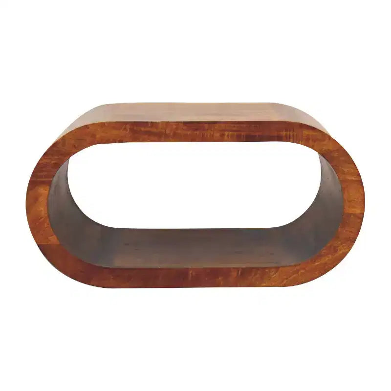 . Wood Amaya Coffee Table - Chestnut Finish As Shown