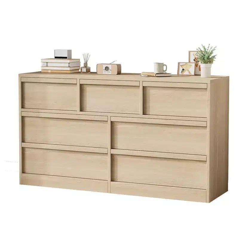 Chest of Drawers, Durable Wood Sideboard with Drawers & Spacious Countertop, Scandinavian Style Bedroom Furniture, for Living Room, Hallway