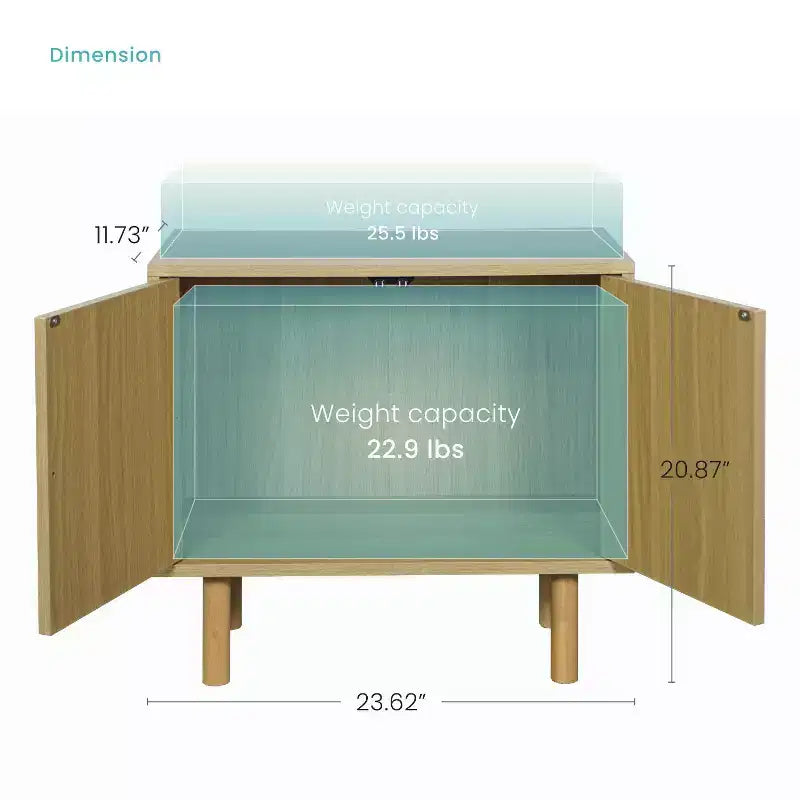 Home Zone Living Stackable Storage Cube End Table with Customizable Door and Shelf Options