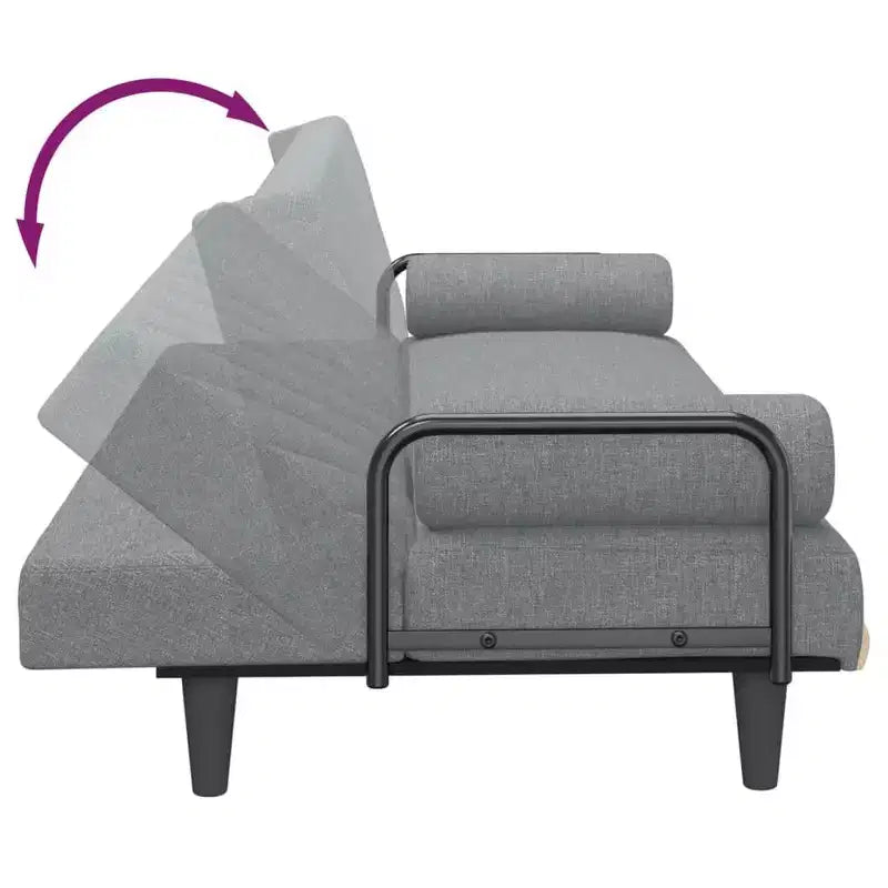 vidaXL Sleeper Sofa with Armrests Sofa Couch Recliner Chair Loveseat Fabric