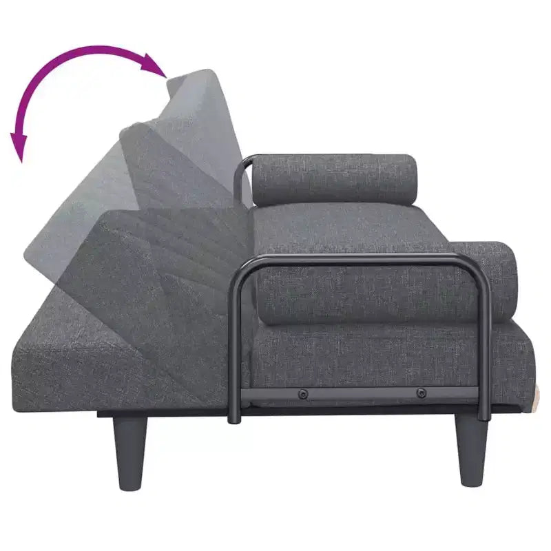 vidaXL Sleeper Sofa with Armrests Sofa Couch Recliner Chair Loveseat Fabric