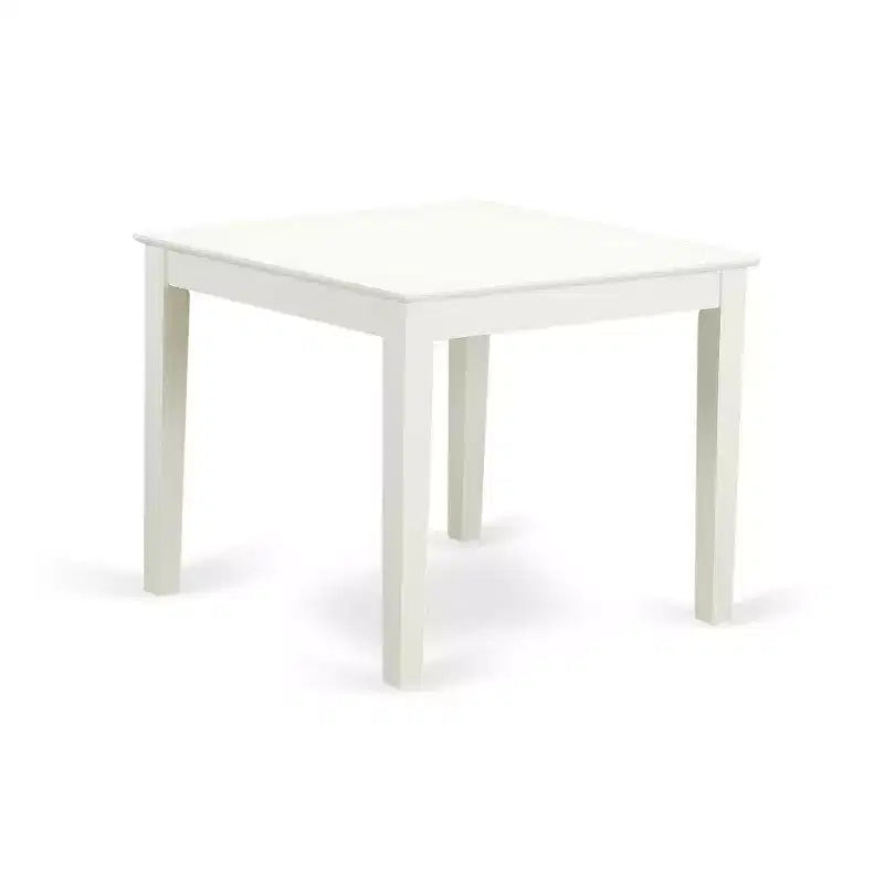 Square Dining Set Pink Flamingo 36 Inch Table & 2 Parsons Chairs Linen White Legs PU Leather