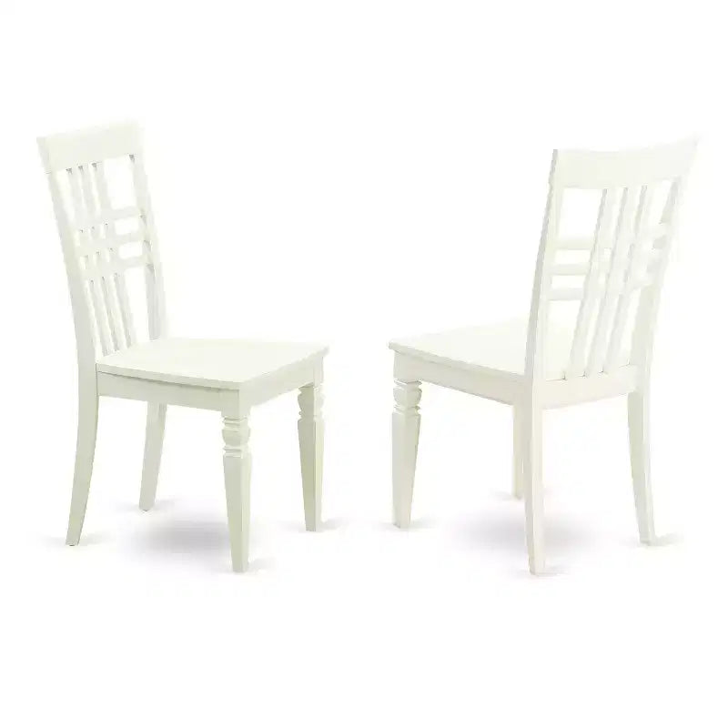 HomeStock 7-Piece Linen White Finish Solid Wood Top Dining Table with 6 Chairs