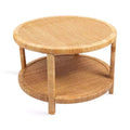 Kate and Laurel Rafina Rattan Round Coffee Table, 28x28x18, Natural