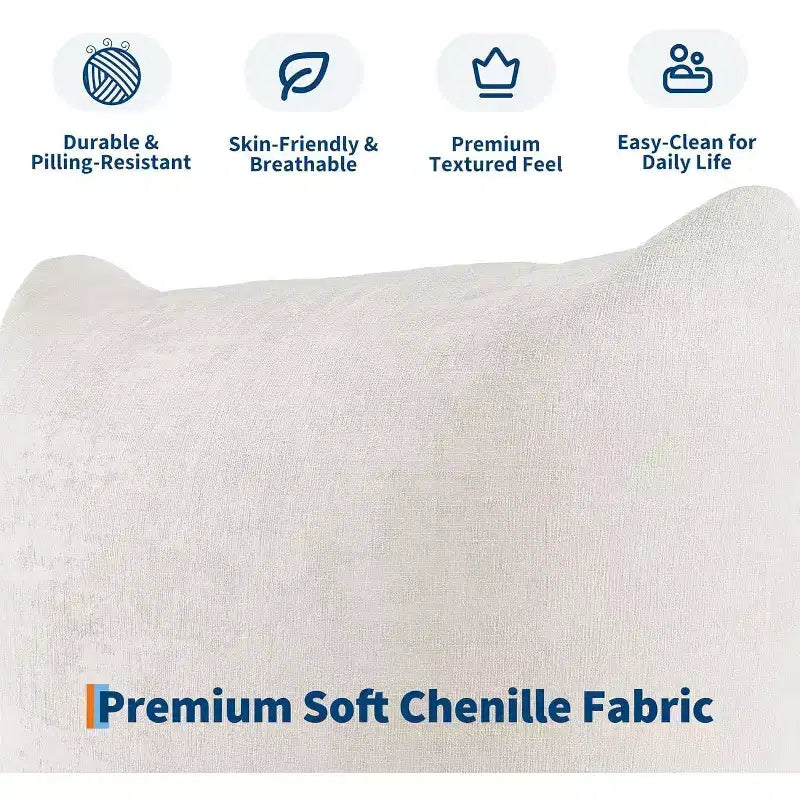 Oversized Cloud Couch Sectional: U-Shape Modular Sofa in Chenille, Deep Boneless Seat Design