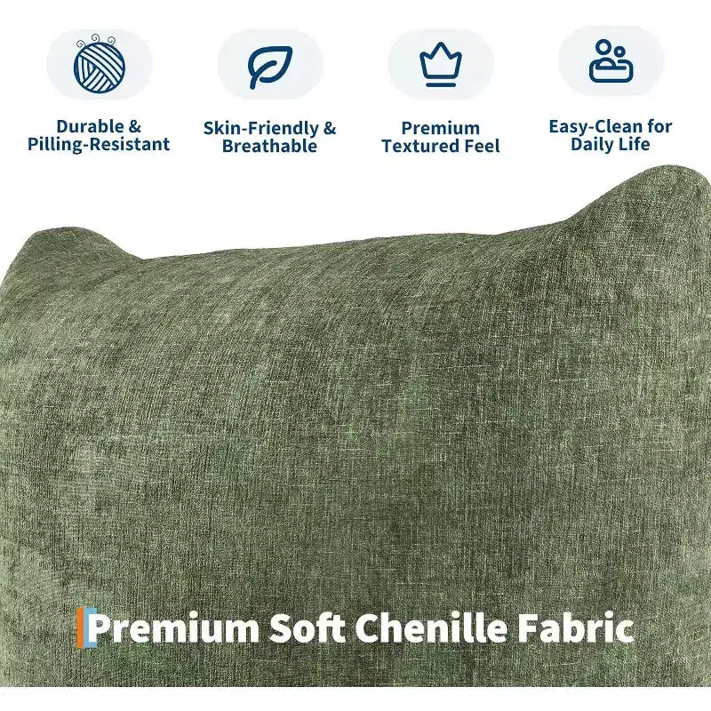 Oversized Cloud Couch Sectional: U-Shape Modular Sofa in Chenille, Deep Boneless Seat Design