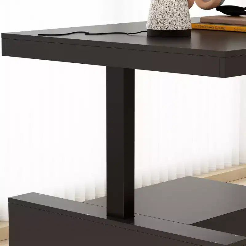 Famapy Height-Adjustable Computer Desk Office Desk  Built-In Storage Cabinet & Drawer