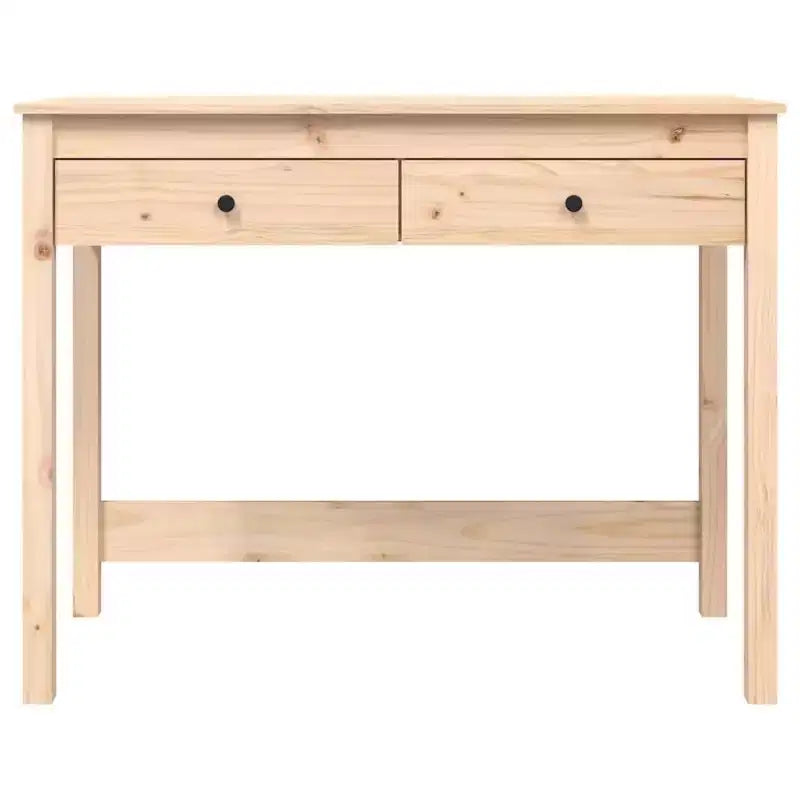 vidaXL Desk Natural Wood Solid pine wood Medium Desk Rectangular