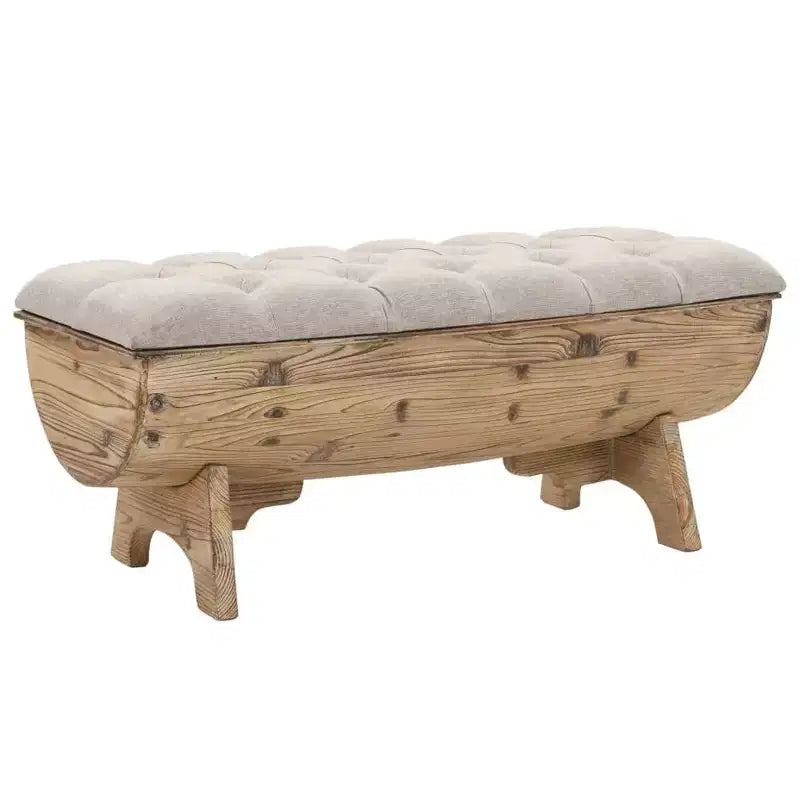 vidaXL Storage Bench 40.6 Solid Wood Fir