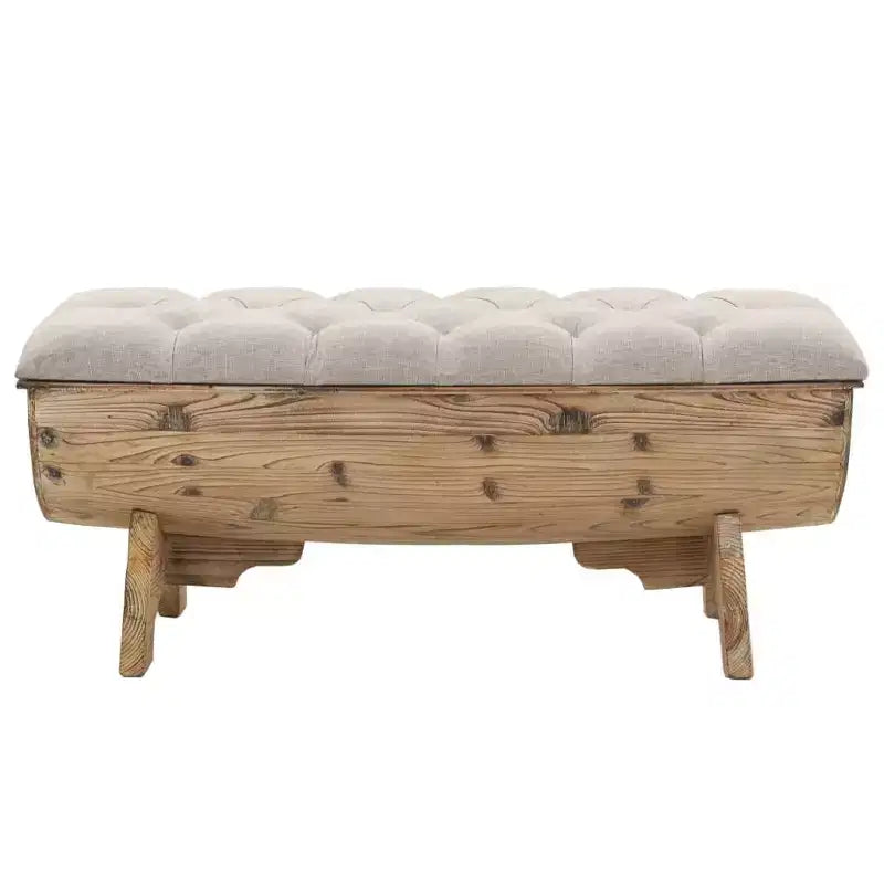 vidaXL Storage Bench 40.6 Solid Wood Fir