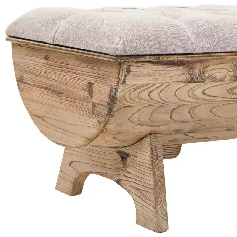 vidaXL Storage Bench 40.6 Solid Wood Fir