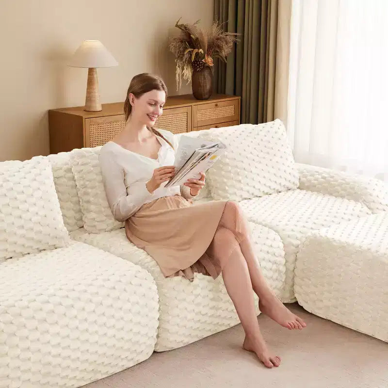 146 Modern U-Shaped Modular Sectional Sofa for Living Room,Flannelette Fabric,Oversized 4-Seater Couch,boneless sofa