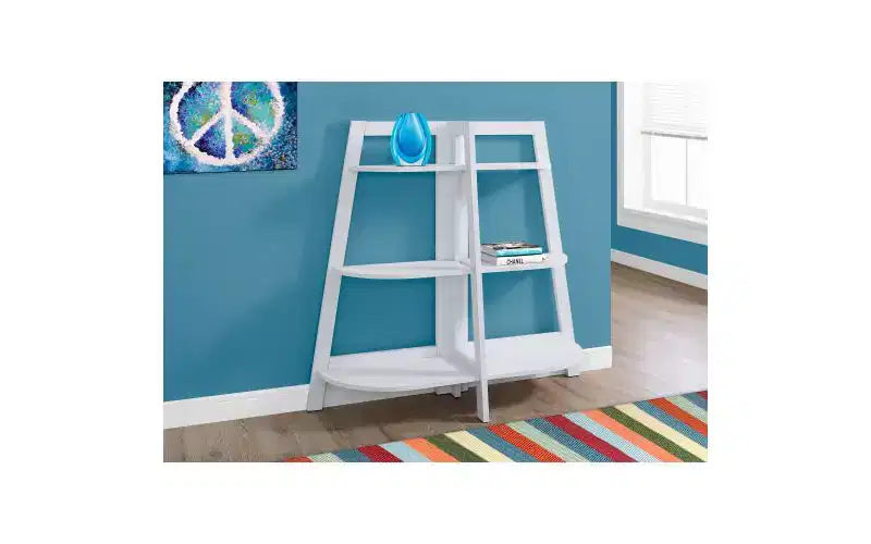 TUYOHW 3-Tier Modern Ladder Bookshelves,Open Bookshelf,Wood Shelf Book Racks,Bookcases for Small Space,Living Room,Bedroom,Office