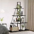 4 Shelf Bookshelf, Sailboat A-Shape Structure, Ladder Display Shelf, Classical Modern Bookshelf Book, For CDs/Books/Films