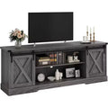 Acekool 70-Inch Farmhouse TV Stand with Cross Barn Doors, Entertainment Center for Living Room