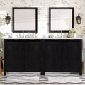 72 Bathroom Vanity Set with Double Vanities, Bathroom Vanity Sink Combo with Soft-Close Doors & Adjustable Shelf, Espresso