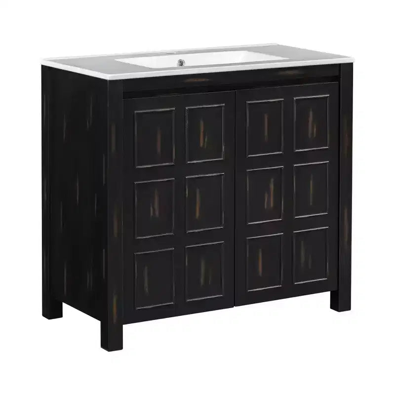 72 Bathroom Vanity Set with Double Vanities, Bathroom Vanity Sink Combo with Soft-Close Doors & Adjustable Shelf, Espresso