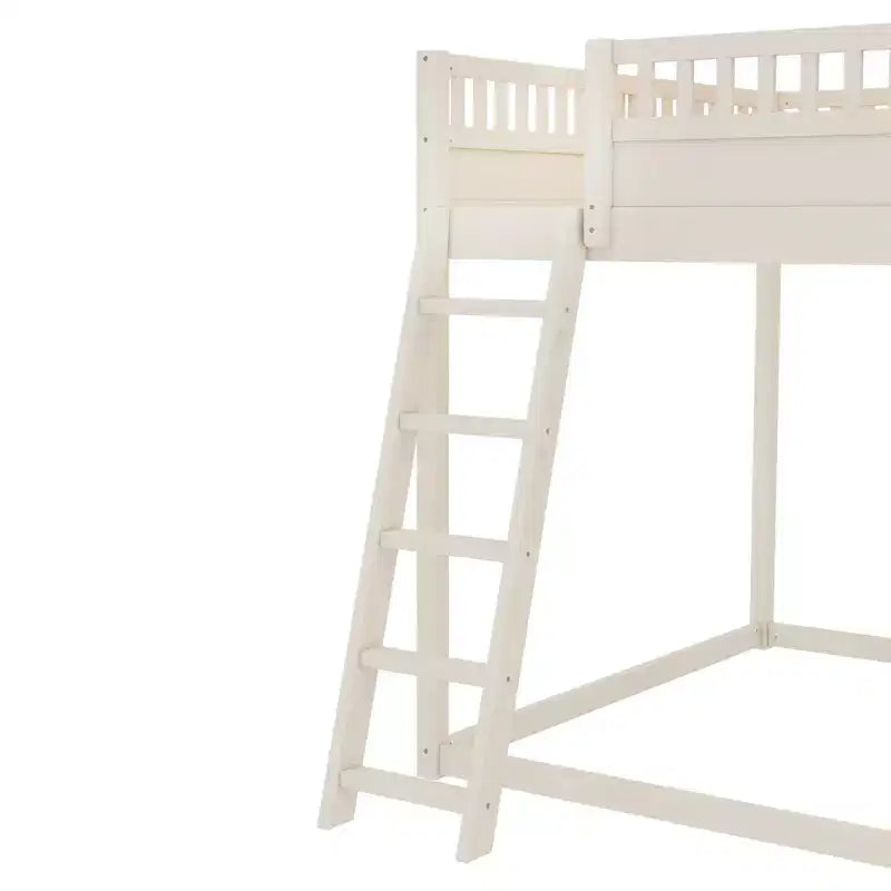 Bellemave Loft Bed with Upholstered Headboard and Storage Shelves,Solid Wood Loft Bed Frame with Ladder and Slide for Kids