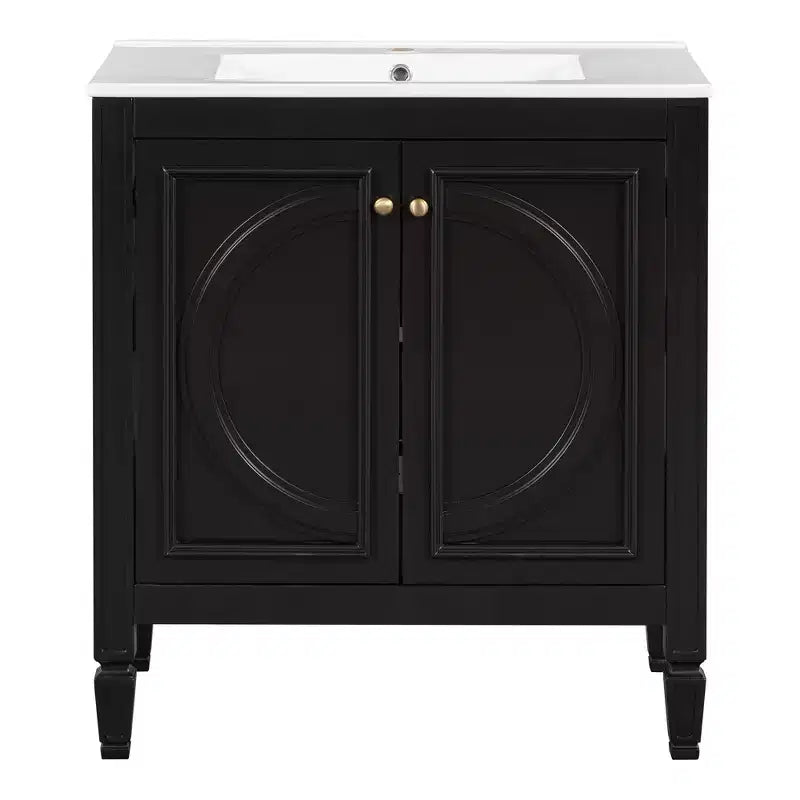 30 Bathroom Vanity Sink Combo, Bathroom storage Cabinet with Drawer and Door Shelf, Single Sink Bathroom Vanity