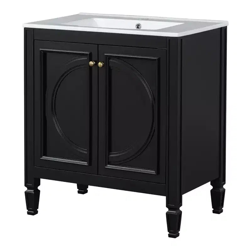 30 Bathroom Vanity Sink Combo, Bathroom storage Cabinet with Drawer and Door Shelf, Single Sink Bathroom Vanity