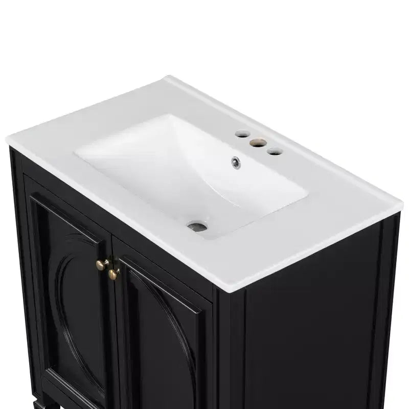 30 Bathroom Vanity Sink Combo, Bathroom storage Cabinet with Drawer and Door Shelf, Single Sink Bathroom Vanity
