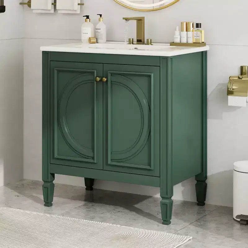 30 Bathroom Vanity Sink Combo, Bathroom storage Cabinet with Drawer and Door Shelf, Single Sink Bathroom Vanity