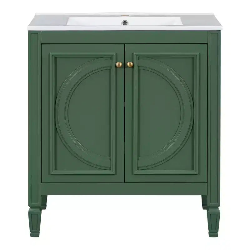 30 Bathroom Vanity Sink Combo, Bathroom storage Cabinet with Drawer and Door Shelf, Single Sink Bathroom Vanity
