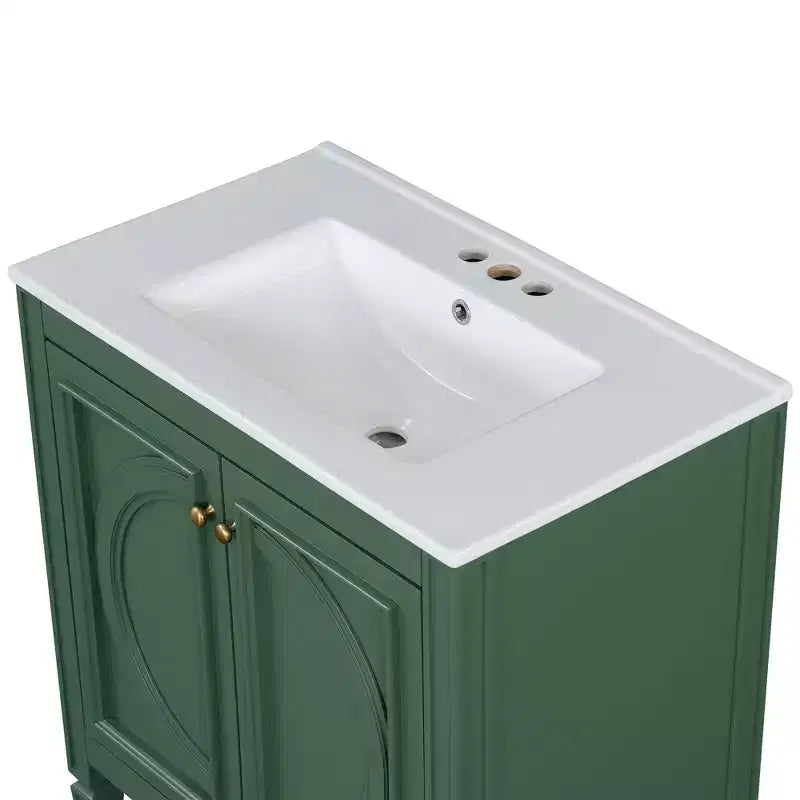 30 Bathroom Vanity Sink Combo, Bathroom storage Cabinet with Drawer and Door Shelf, Single Sink Bathroom Vanity