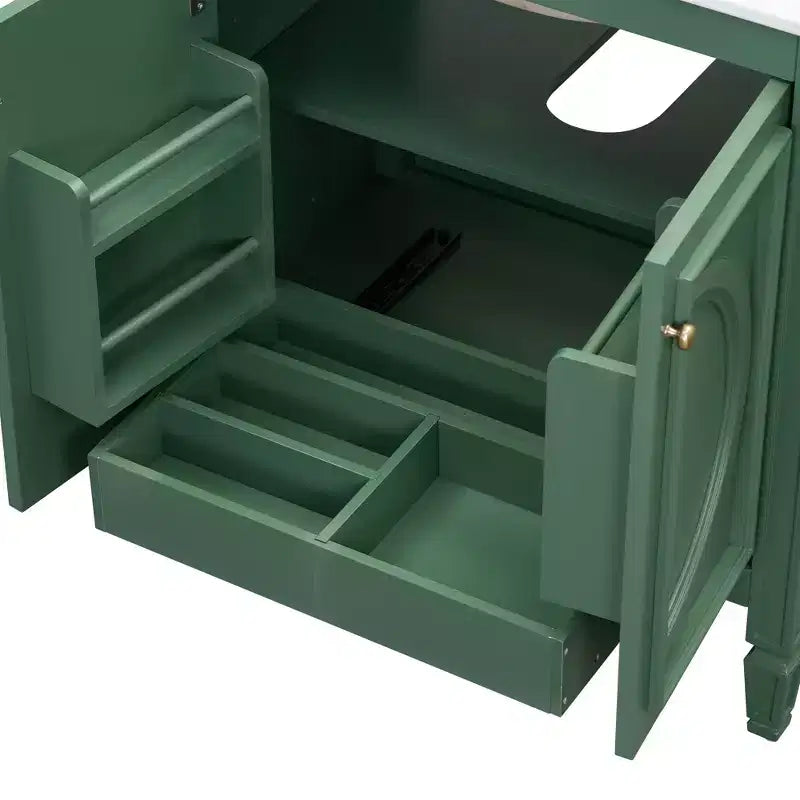30 Bathroom Vanity Sink Combo, Bathroom storage Cabinet with Drawer and Door Shelf, Single Sink Bathroom Vanity