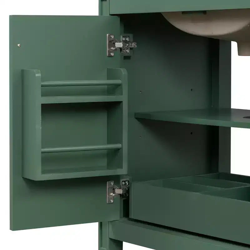 30 Bathroom Vanity Sink Combo, Bathroom storage Cabinet with Drawer and Door Shelf, Single Sink Bathroom Vanity
