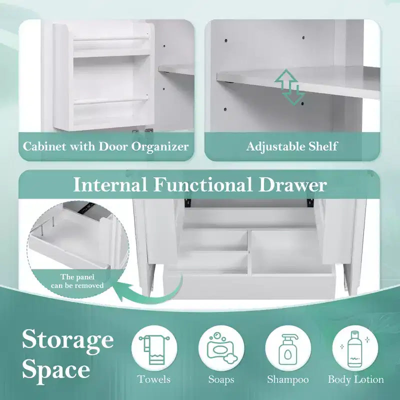 30 Bathroom Vanity Sink Combo, Bathroom storage Cabinet with Drawer and Door Shelf, Single Sink Bathroom Vanity