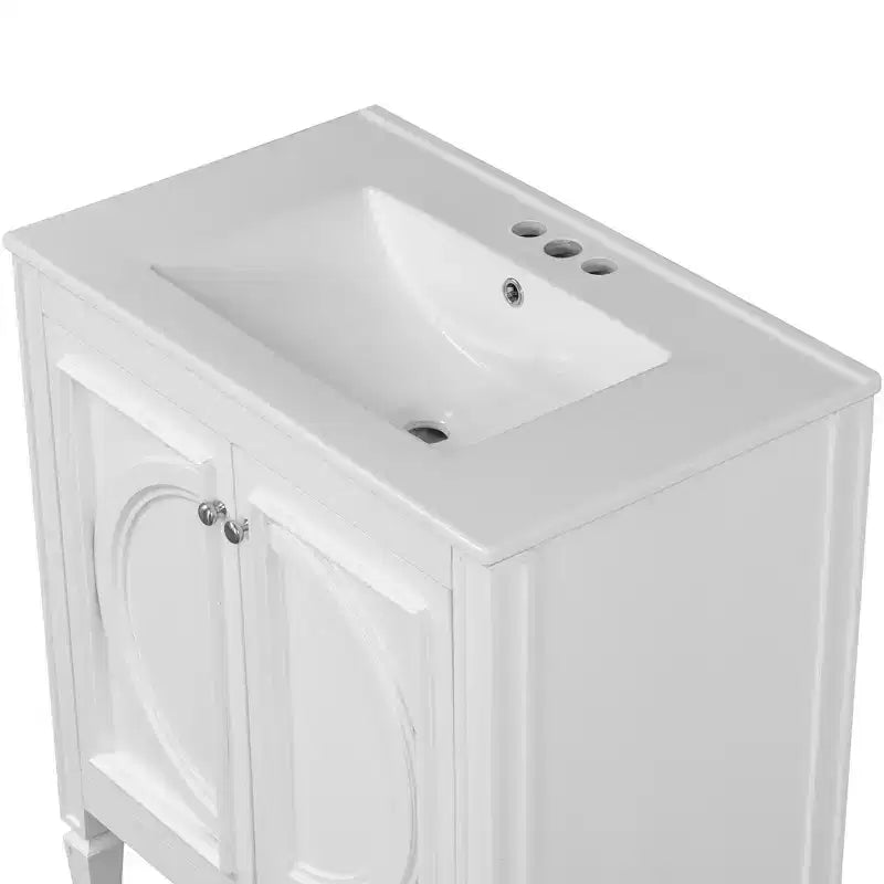 30 Bathroom Vanity Sink Combo, Bathroom storage Cabinet with Drawer and Door Shelf, Single Sink Bathroom Vanity