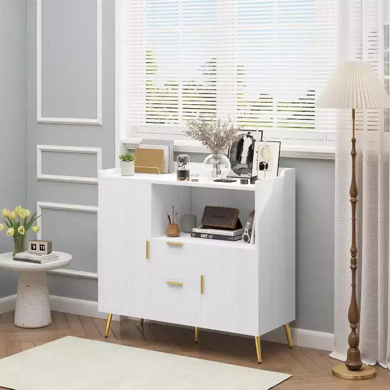 Buffet moderne avec tiroirs et portes – Bahut de rangement en bois