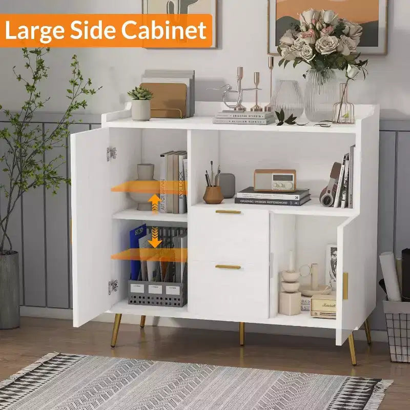 Buffet moderne avec tiroirs et portes – Bahut de rangement en bois