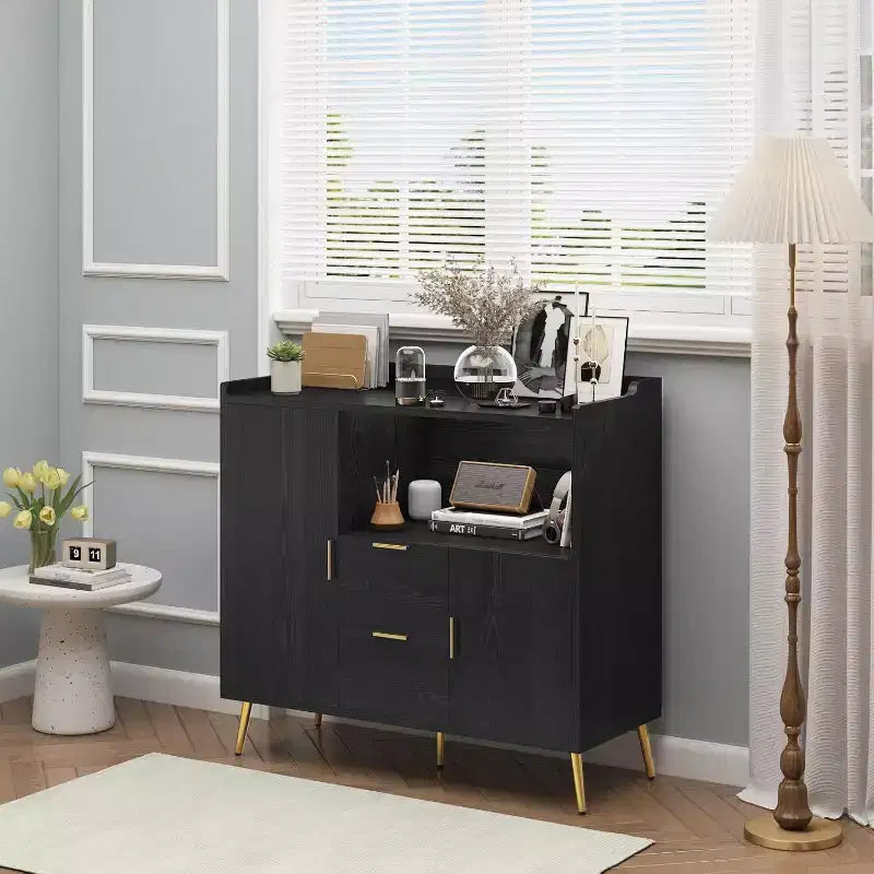 Buffet moderne avec tiroirs et portes – Bahut de rangement en bois