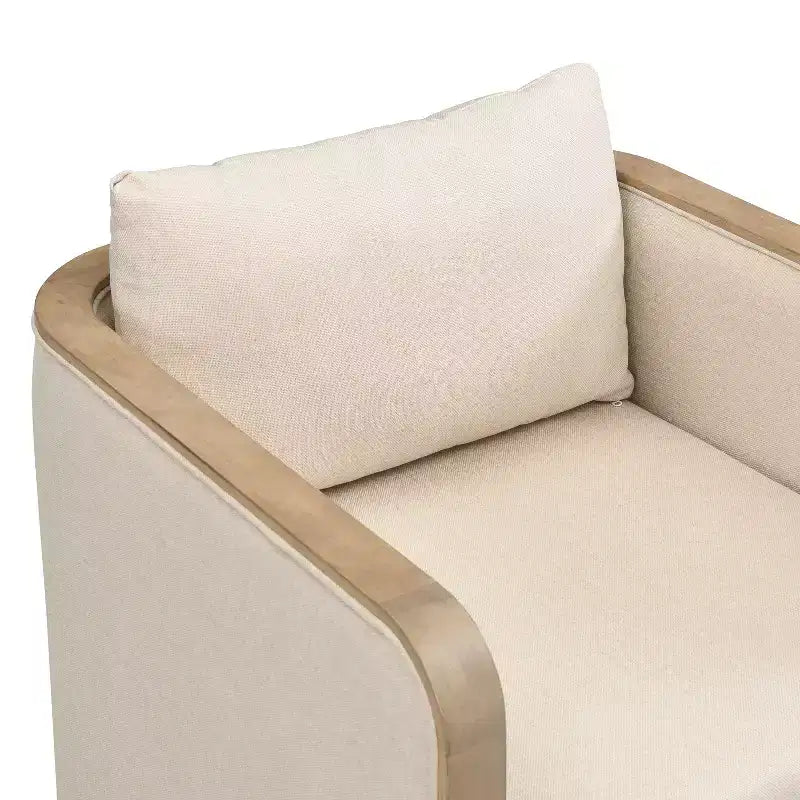 Chaises de salle à manger capitonnées en bois d'hévéa modernes