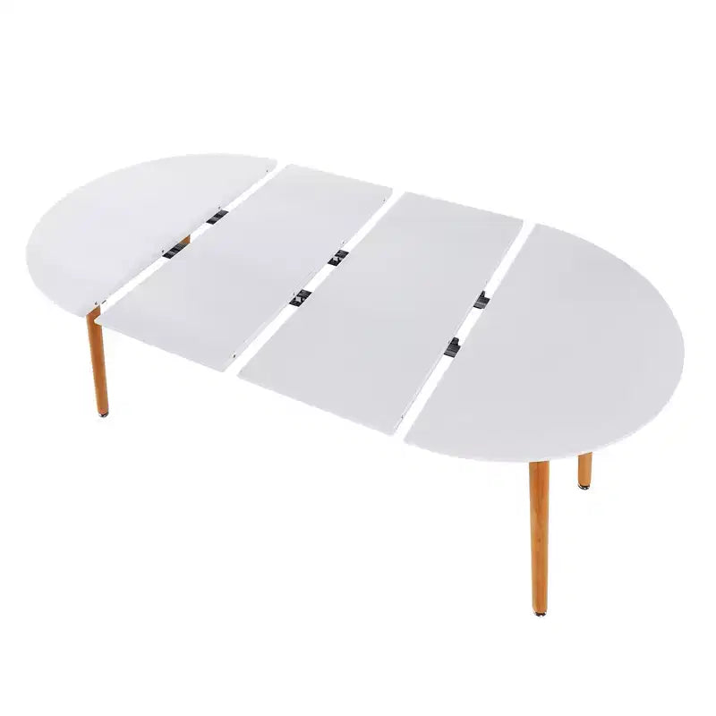 Table à manger extensible avec pieds en bois et plateau en MDF