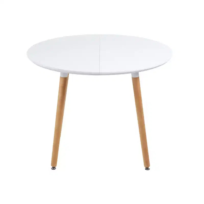 Table à manger extensible avec pieds en bois et plateau en MDF