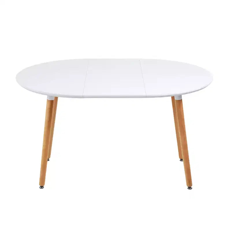 Table à manger extensible avec pieds en bois et plateau en MDF
