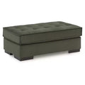 Signature Design by Ashley Marlow Peak Oversized Accent Ottoman, Tufted Polyester Upholstery, Olive Green
